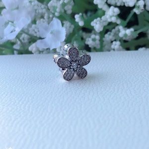 Clear Sparkle Flower Charm